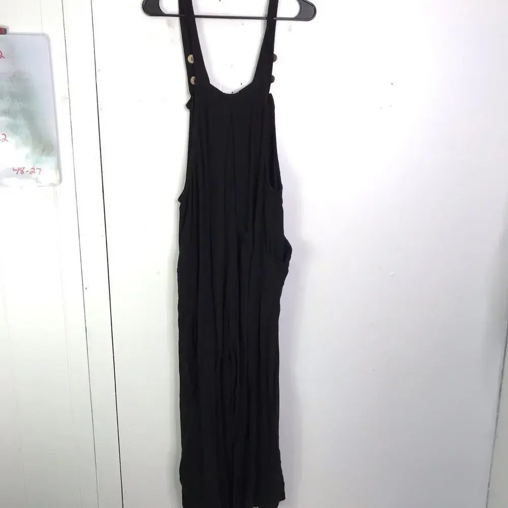 Automet Jumpsuit Womens XL Wide Leg Crepe Casual Jumper Sleeveless Cropped - Picture 8 of 11